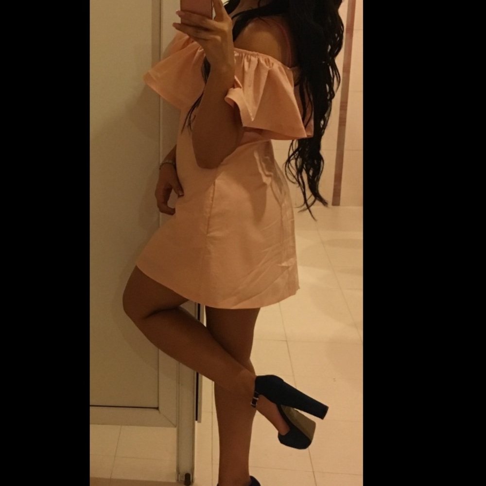 Summer Mini Dress With Open Shoulders